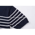 Men's Knitted Stripe Polo Shirt